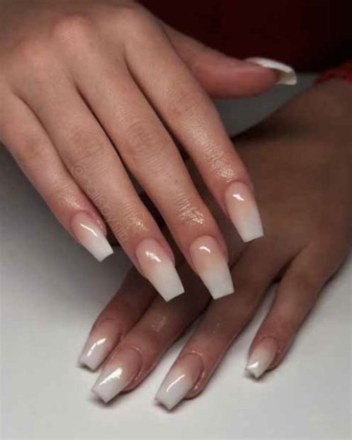 Discover the Elegance of White Ombre Coffin Nails