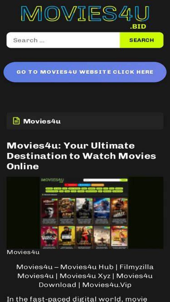 Movies 4U Hub: Your Ultimate Destination for Movie Enthusiasts